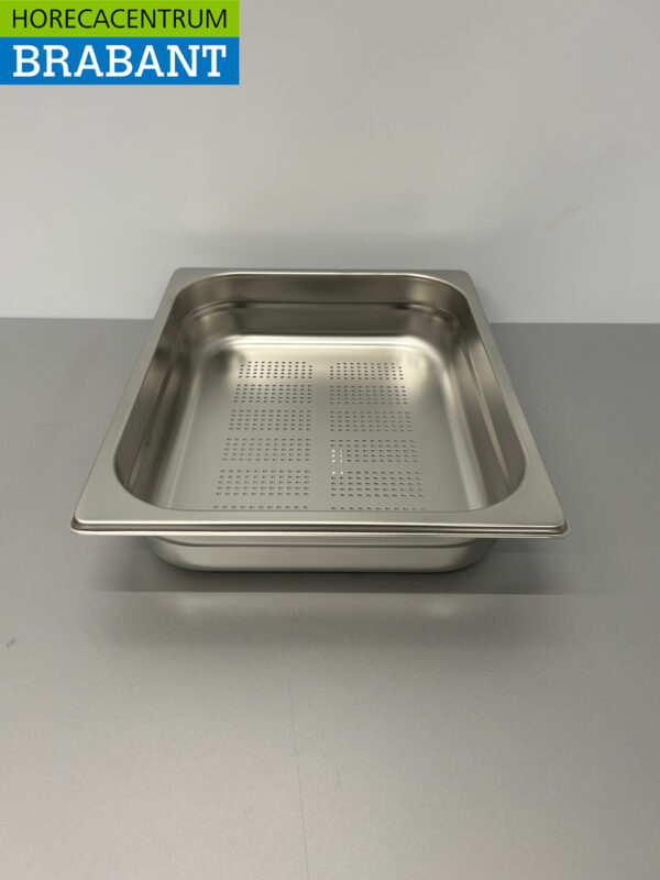 RVS Geperforeerde Gastronorm Bak GN Bak 1/2 GN Diepte 65 mm Horeca