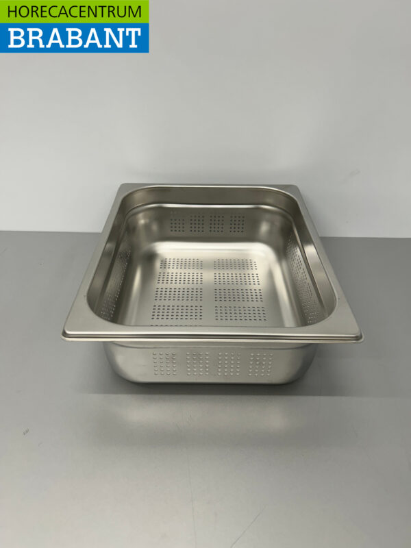 RVS Geperforeerde Gastronorm Bak GN Bak 1/2 GN Diepte 100 mm Horeca