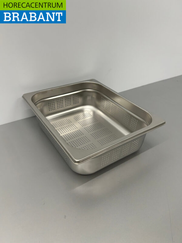 RVS Geperforeerde Gastronorm Bak GN Bak 1/2 GN Diepte 100 mm Horeca - Afbeelding 2
