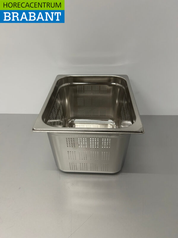RVS Geperforeerde Gastronorm Bak GN Bak 1/2 GN Diepte 200 mm Horeca