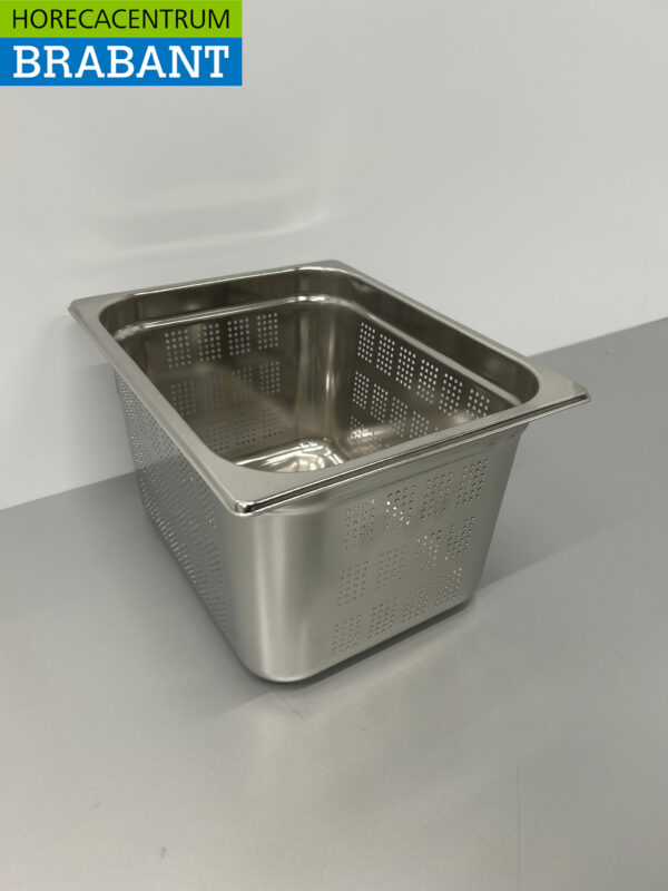 RVS Geperforeerde Gastronorm Bak GN Bak 1/2 GN Diepte 200 mm Horeca - Afbeelding 3