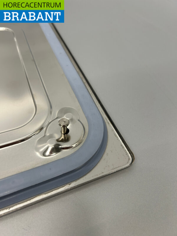 RVS Gastronorm Deksel GN Deksel 2/3 GN Met silicone afdichtrand Horeca - Afbeelding 2