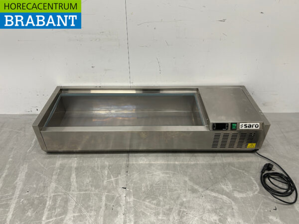 RVS Saro Opzetvitrine Opzet koelvitrine saladière 3 x 1/3 en 1 x 1/2 GN 120 cm Horeca