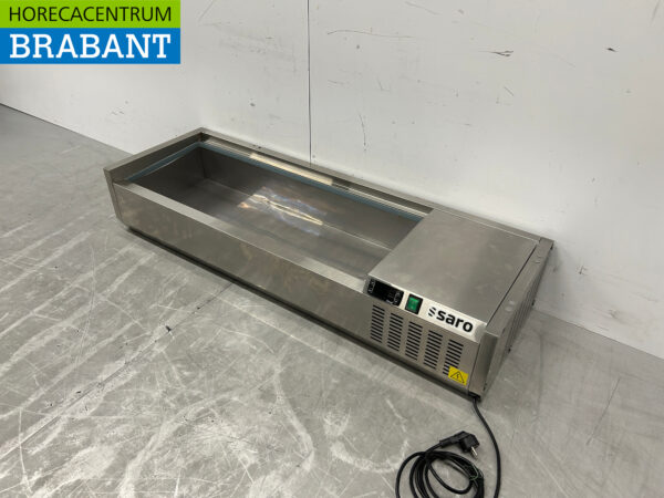 RVS Saro Opzetvitrine Opzet koelvitrine saladière 3 x 1/3 en 1 x 1/2 GN 120 cm Horeca - Afbeelding 2