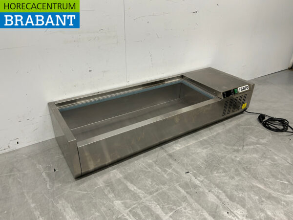 RVS Saro Opzetvitrine Opzet koelvitrine saladière 3 x 1/3 en 1 x 1/2 GN 120 cm Horeca - Afbeelding 3