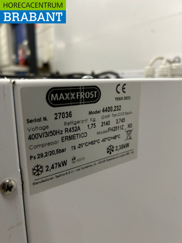 Maxxfrost Vriescelaggregaat Vriescel Insteekunit Monoblock Wandunit 18 m3 400V Horeca - Afbeelding 6