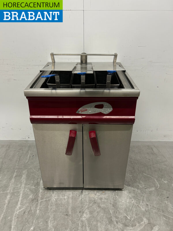 RVS Hegro Tornado Friteuse Frituur 24 liter GAS + 230V Horeca