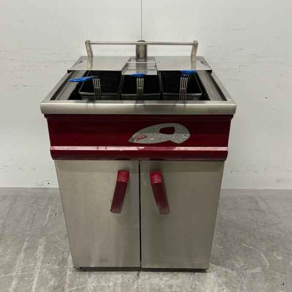 RVS Hegro Tornado Friteuse Frituur 24 liter GAS + 230V Horeca