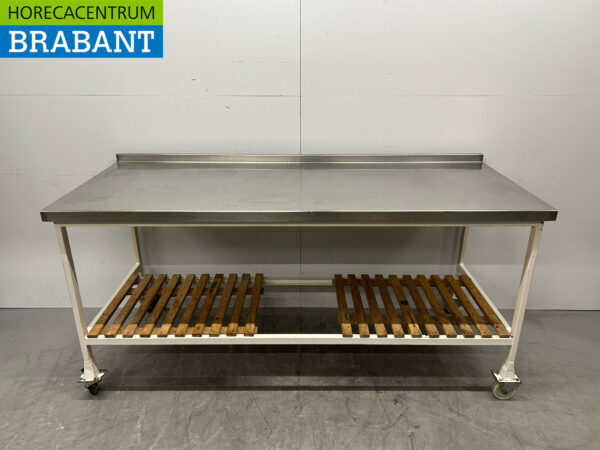 Verrijdbare Werktafel Tafel 200,5 x 81,5 x 95 cm Horeca