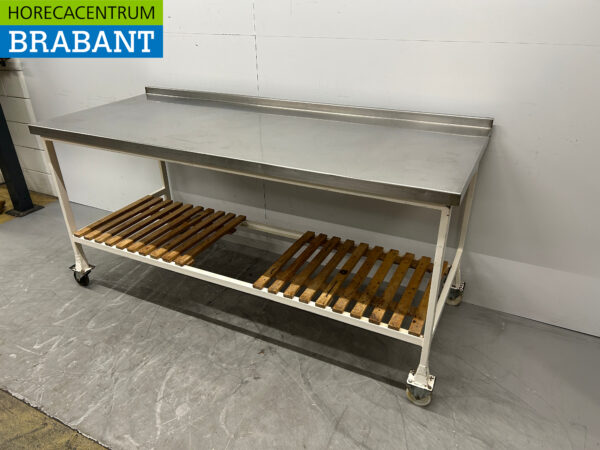 Verrijdbare Werktafel Tafel 200,5 x 81,5 x 95 cm Horeca - Afbeelding 2
