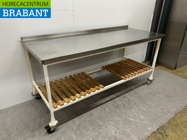 Verrijdbare Werktafel Tafel 200,5 x 81,5 x 95 cm Horeca - Afbeelding 3