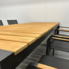 Best Freizeitmöbel Terras set eettafel met 6 stoelen Antraciet Teakhout Horeca - Afbeelding 5