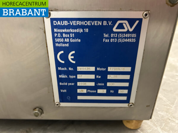 RVS Daub-Verhoeven Puntjesmachine 400V Bakkerij - Afbeelding 5