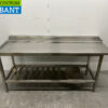 RVS Afvoertafel tbv doorschuifvaatwasser 196 cm Horeca