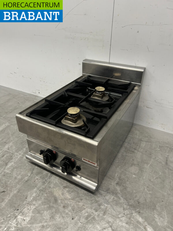 RVS Modular 2 pits Opzet Fornuis gasfornuis 40 cm Horeca - Afbeelding 2