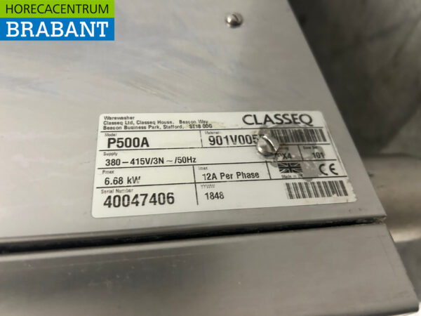 RVS Classeq P500A Vaatwasser doorschuifvaatwasser Afvoerpomp 400V Horeca - Afbeelding 6