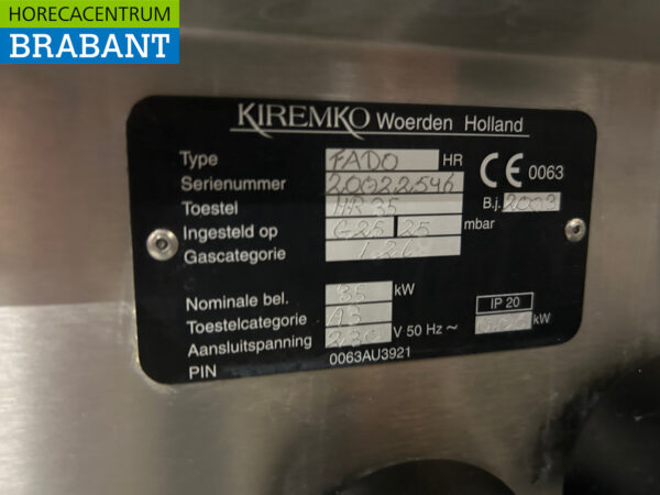 RVS Kiremko Fado Baklijn Elektrische spiegelbakplaat / bakplaat, Dubbele friteuse, Bain Marie en 2 pits fornuis 275 cm 230V + Aardgas Horeca - Afbeelding 11