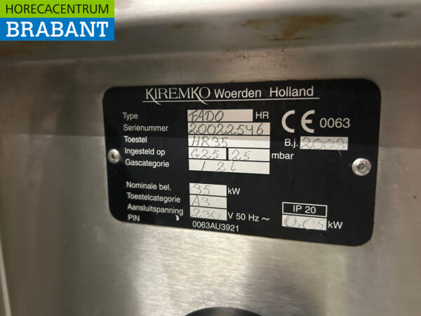 RVS Kiremko Fado Baklijn Elektrische spiegelbakplaat / bakplaat, Dubbele friteuse, Bain Marie en 2 pits fornuis 275 cm 230V + Aardgas Horeca - Afbeelding 12