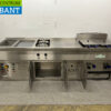 RVS Kiremko Fado Baklijn Elektrische spiegelbakplaat / bakplaat, Dubbele friteuse, Bain Marie en 2 pits fornuis 275 cm 230V + Aardgas Horeca - Afbeelding 4