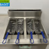 RVS Kiremko Fado Baklijn Elektrische spiegelbakplaat / bakplaat, Dubbele friteuse, Bain Marie en 2 pits fornuis 275 cm 230V + Aardgas Horeca - Afbeelding 6
