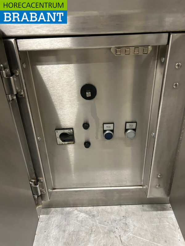 RVS Kiremko Fado Baklijn Elektrische spiegelbakplaat / bakplaat, Dubbele friteuse, Bain Marie en 2 pits fornuis 275 cm 230V + Aardgas Horeca - Afbeelding 9