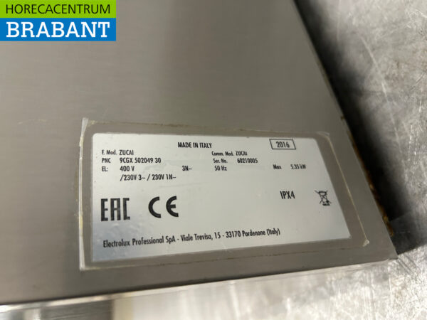 RVS Zanussi Zucai Vaatwasser Vaatwasmachine Voorlader 400V Horeca - Afbeelding 6