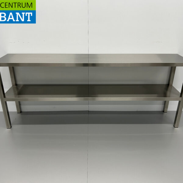 HCB RVS Dubbele Etagère Brug 180 x 35 x 70 cm Horeca