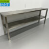 RVS Dubbele Etagère Brug 180 x 35 x 70 cm Horeca - Afbeelding 2