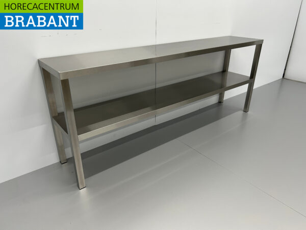RVS Dubbele Etagère Brug 180 x 35 x 70 cm Horeca - Afbeelding 2