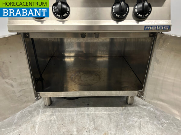 RVS Metos 4 pits Kookplaat Fornuis gasfornuis 80 cm Horeca - Afbeelding 4