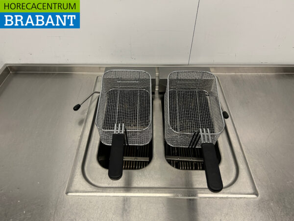 RVS Dubbele Friteuse Frituur 2 x 12 liter 400V 185 cm Horeca - Afbeelding 4