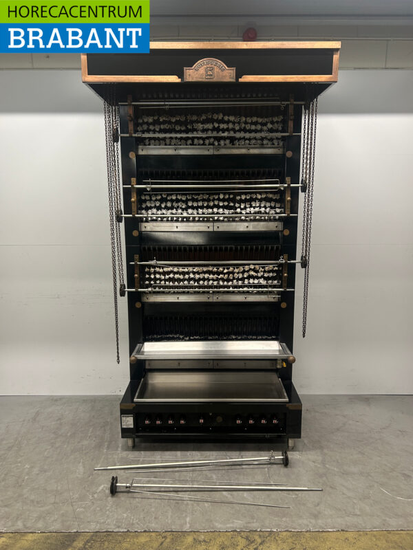 Ubert FF38 Verticale Kippengrill Grill 8 spiezen GAS/230V Horeca