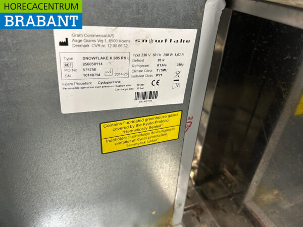 RVS Snowflake Koelkast koeling 600 liter 230V Horeca - Afbeelding 5