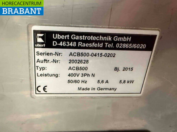 RVS Ubert Keramische Dubbele Grillplaat Bakplaat Kookplaat 50 cm 400V Horeca - Afbeelding 4
