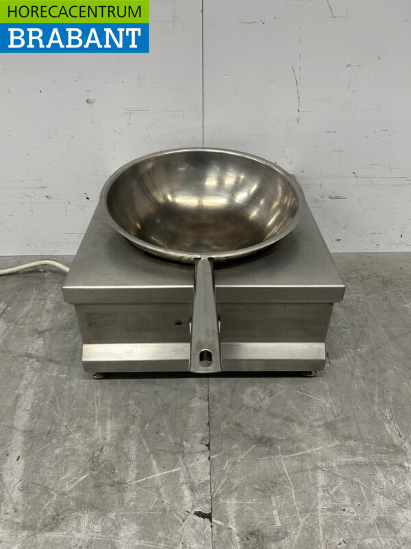 RVS Menu System Wok 300 Inductie wok wokbrander wokplaat met wokpan 5 kW 400V Horeca