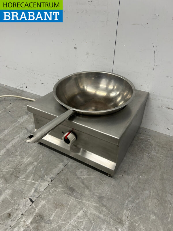 RVS Menu System Wok 300 Inductie wok wokbrander wokplaat met wokpan 5 kW 400V Horeca - Afbeelding 2