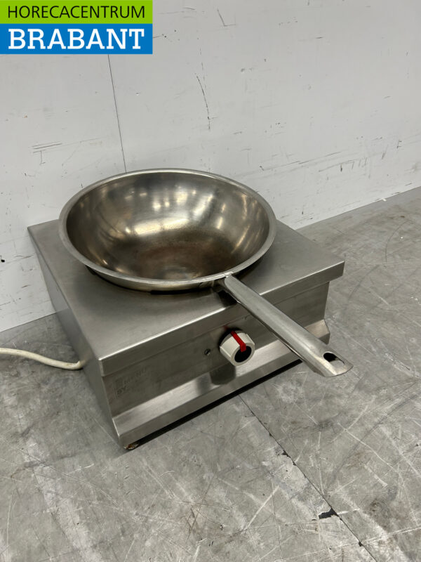 RVS Menu System Wok 300 Inductie wok wokbrander wokplaat met wokpan 5 kW 400V Horeca - Afbeelding 3