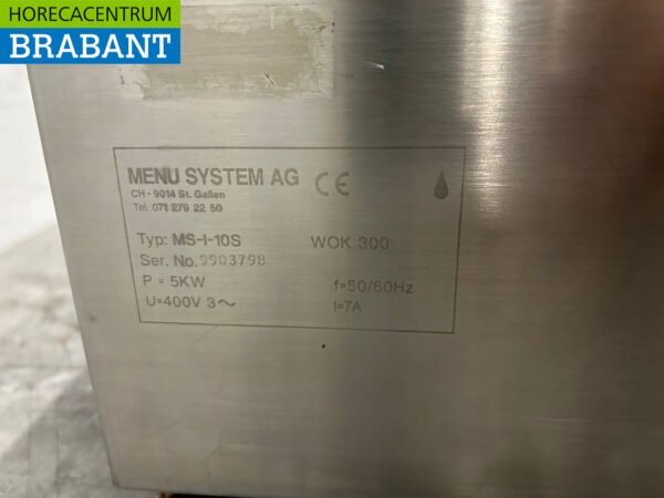 RVS Menu System Wok 300 Inductie wok wokbrander wokplaat met wokpan 5 kW 400V Horeca - Afbeelding 5