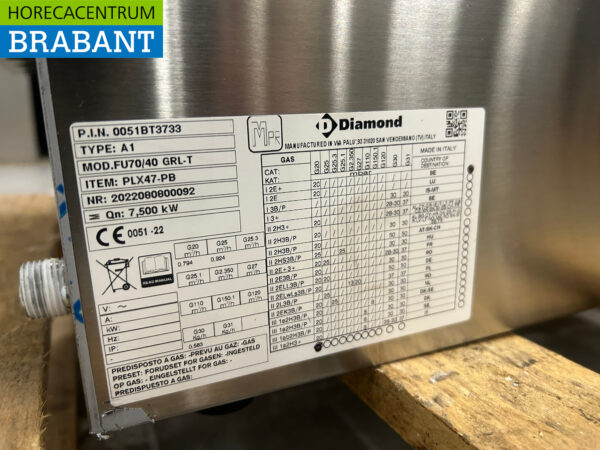 RVS Diamond Lavagrill grill steengrill 40 cm Gas Horeca - Afbeelding 6