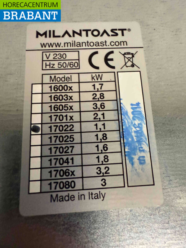 RVS Milan Toast Vitrokeramische Keramische Grillplaat Bakplaat Glad 36 cm 230V Horeca - Afbeelding 5