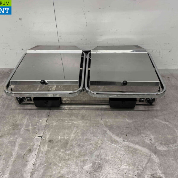 RVS Milan Toast Vitrokeramische Dubbele Contactgrill Paninigrill 2 x 230V Horeca