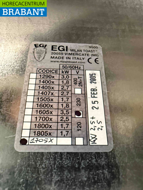 RVS Milan Toast Vitrokeramische Dubbele Contactgrill Paninigrill 2 x 230V Horeca - Afbeelding 6