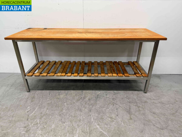 RVS Werktafel Tafel 200 x 70 x 87,5 cm Horeca
