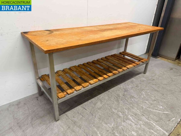 RVS Werktafel Tafel 200 x 70 x 87,5 cm Horeca - Afbeelding 2