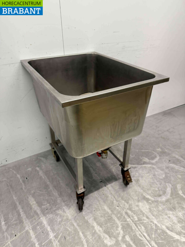 RVS Verrijdbare mengbak bak 81,5 cm Slagerij Horeca - Afbeelding 2