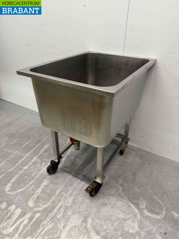 RVS Verrijdbare mengbak bak 81,5 cm Slagerij Horeca - Afbeelding 3