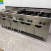 RVS Modular baklijn bestaande uit Blind unit, Bain Marie, Bakplaat en 6 pits fornuis 230 cm 230V + 400V + GAS Horeca - Afbeelding 3