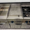 RVS Modular baklijn bestaande uit Blind unit, Bain Marie, Bakplaat en 6 pits fornuis 230 cm 230V + 400V + GAS Horeca - Afbeelding 5