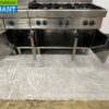 RVS Modular baklijn bestaande uit Blind unit, Bain Marie, Bakplaat en 6 pits fornuis 230 cm 230V + 400V + GAS Horeca - Afbeelding 8