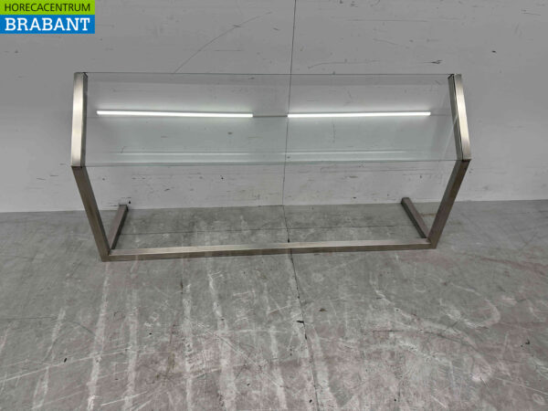 RVS Ademschot kuchscherm 126 cm Horeca